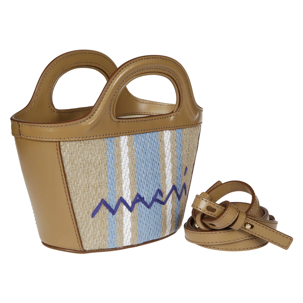 Marni Tropicalia Micro Stijlvolle Zonnebril Beige Dames
