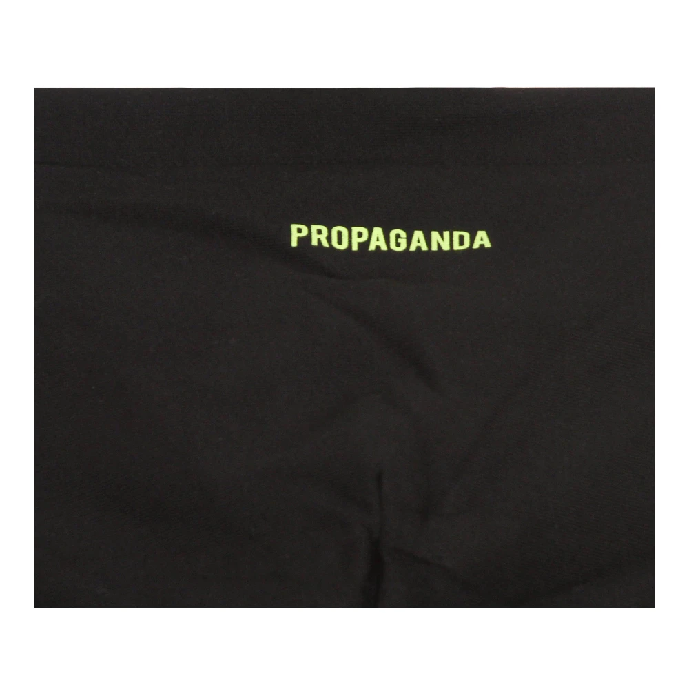 Propaganda Zwarte hoodie met slanglogo Black Heren