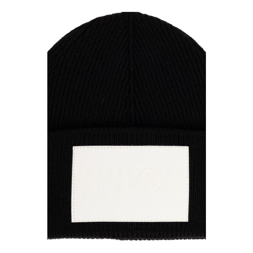 MM6 Maison Margiela Wollen muts van Black Dames