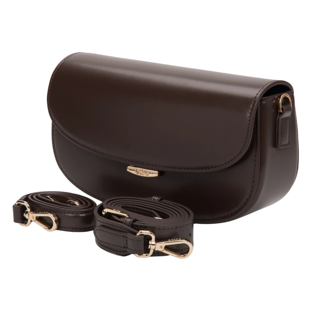Estro Women's Brown Shoulder Bags, One Size, Saddle Shape Shoulder Bag