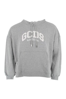 sweat-a-capuche-gris-lounge-logo