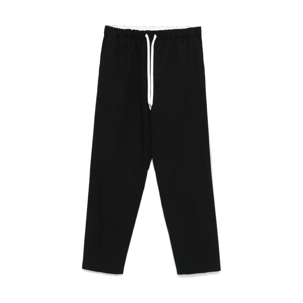 MM6 Maison Margiela Broek met elastische tailleband en zakken Black Heren