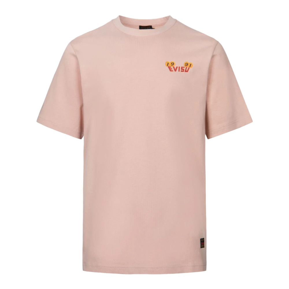 Evisu T-Shirts Pink Heren