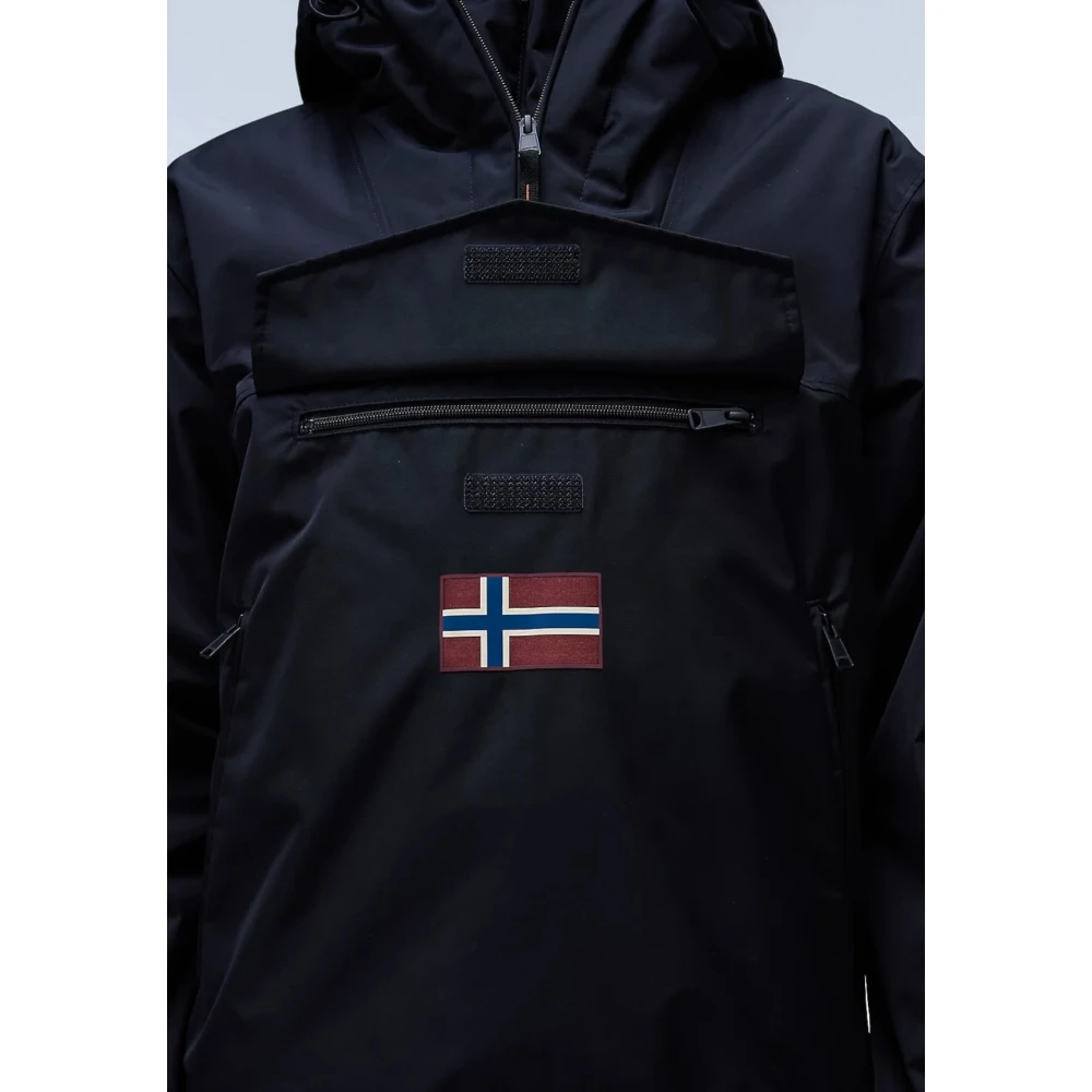Napapijri Zwarte Rainforest Next Anorak Jas Black Heren