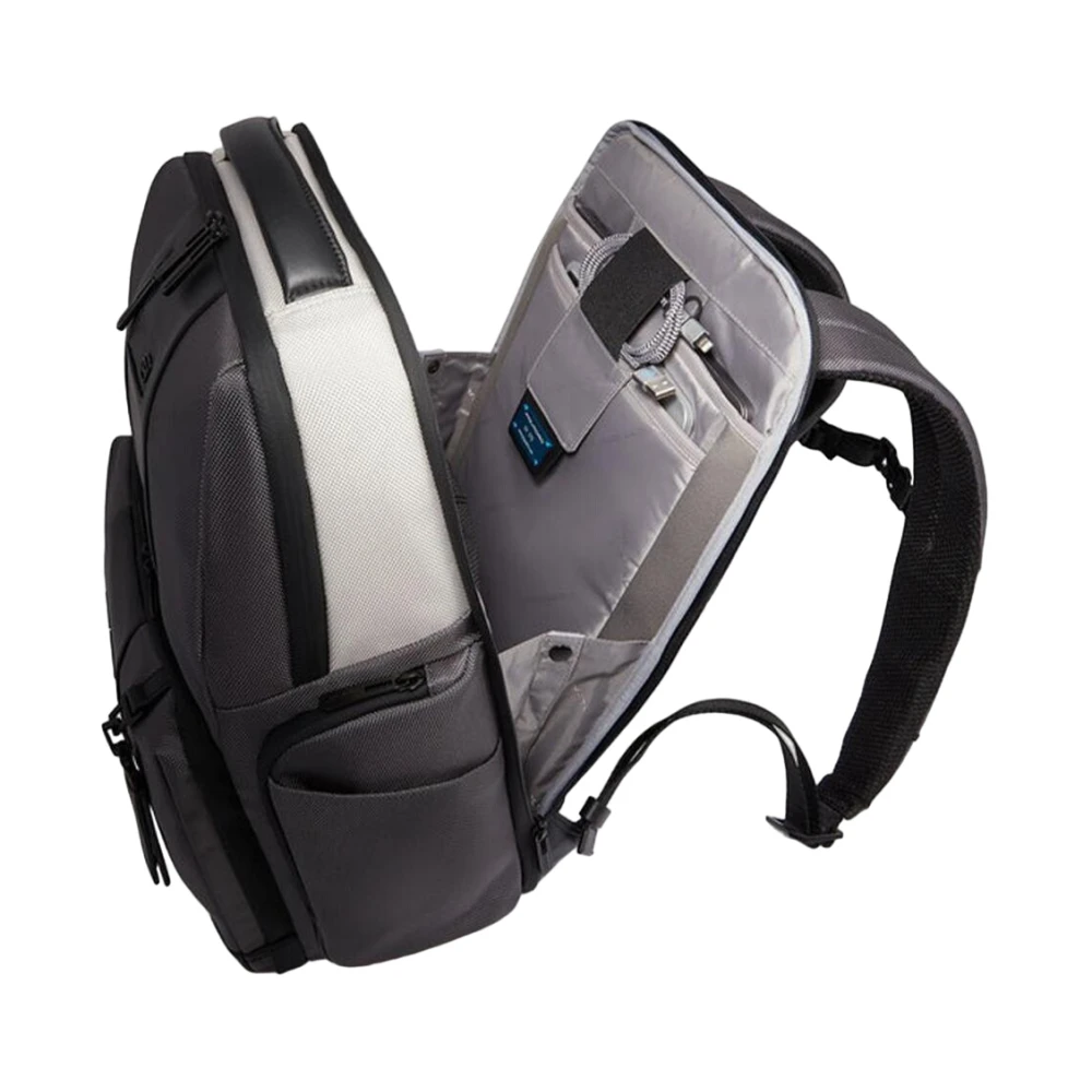 Piquadro Multicolor Leren en Stoffen Rugzak Gray Heren