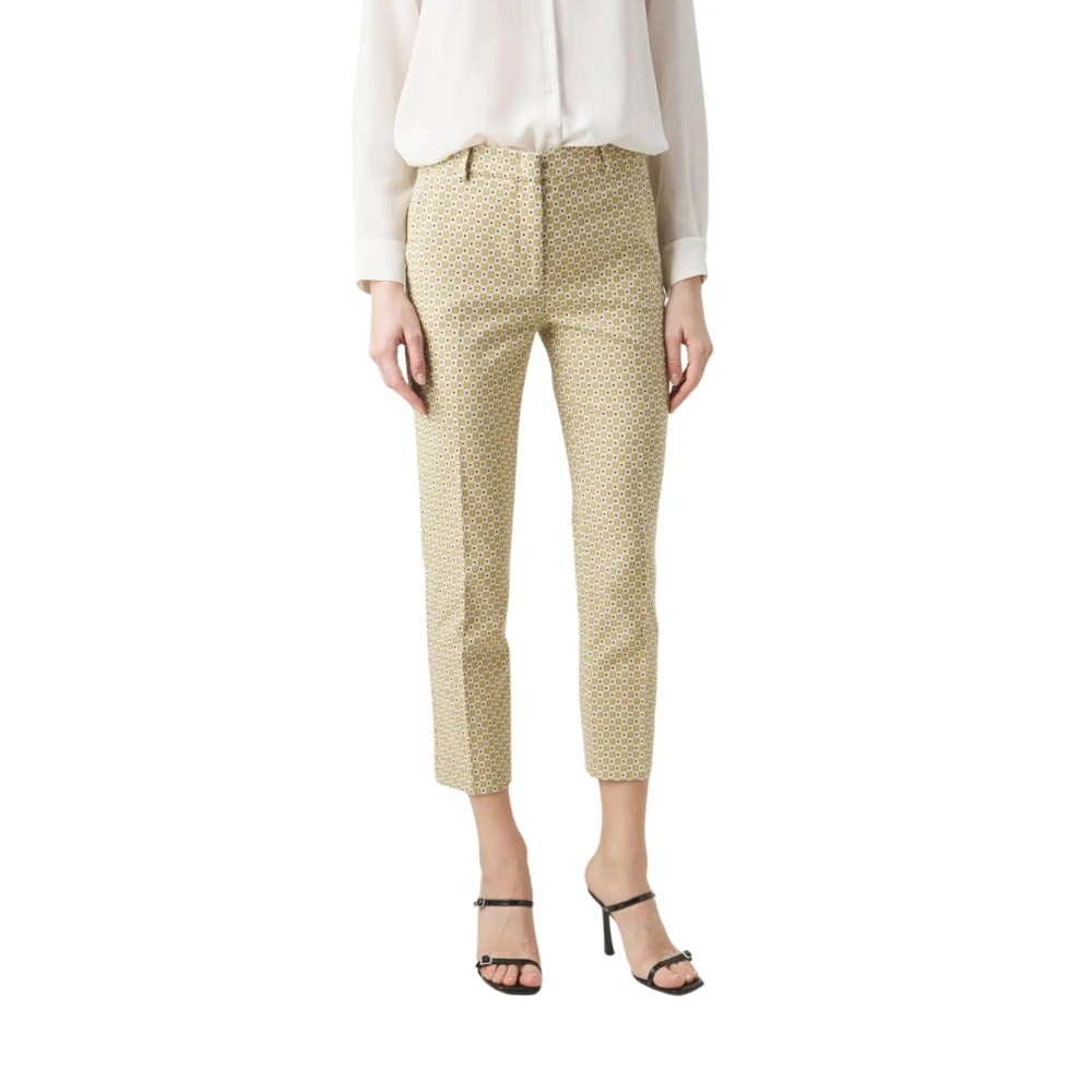 Max Mara Elegante Zwarte Broek Beige Dames