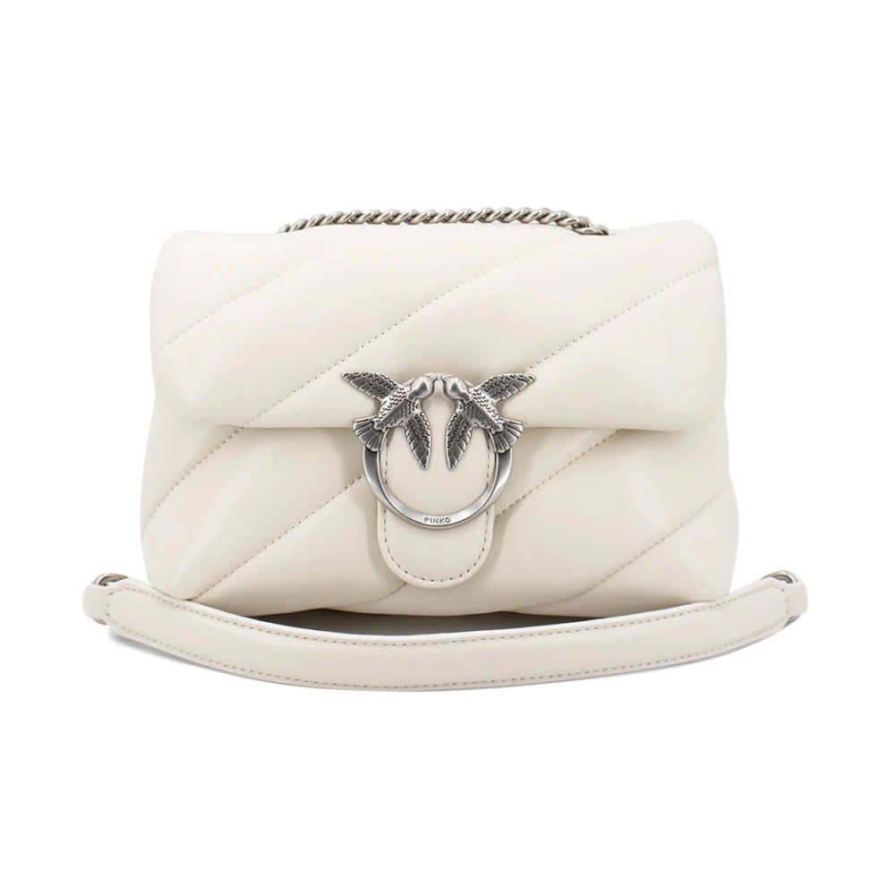 Pinko Gewatteerde Love Birds Mini Tas White Dames