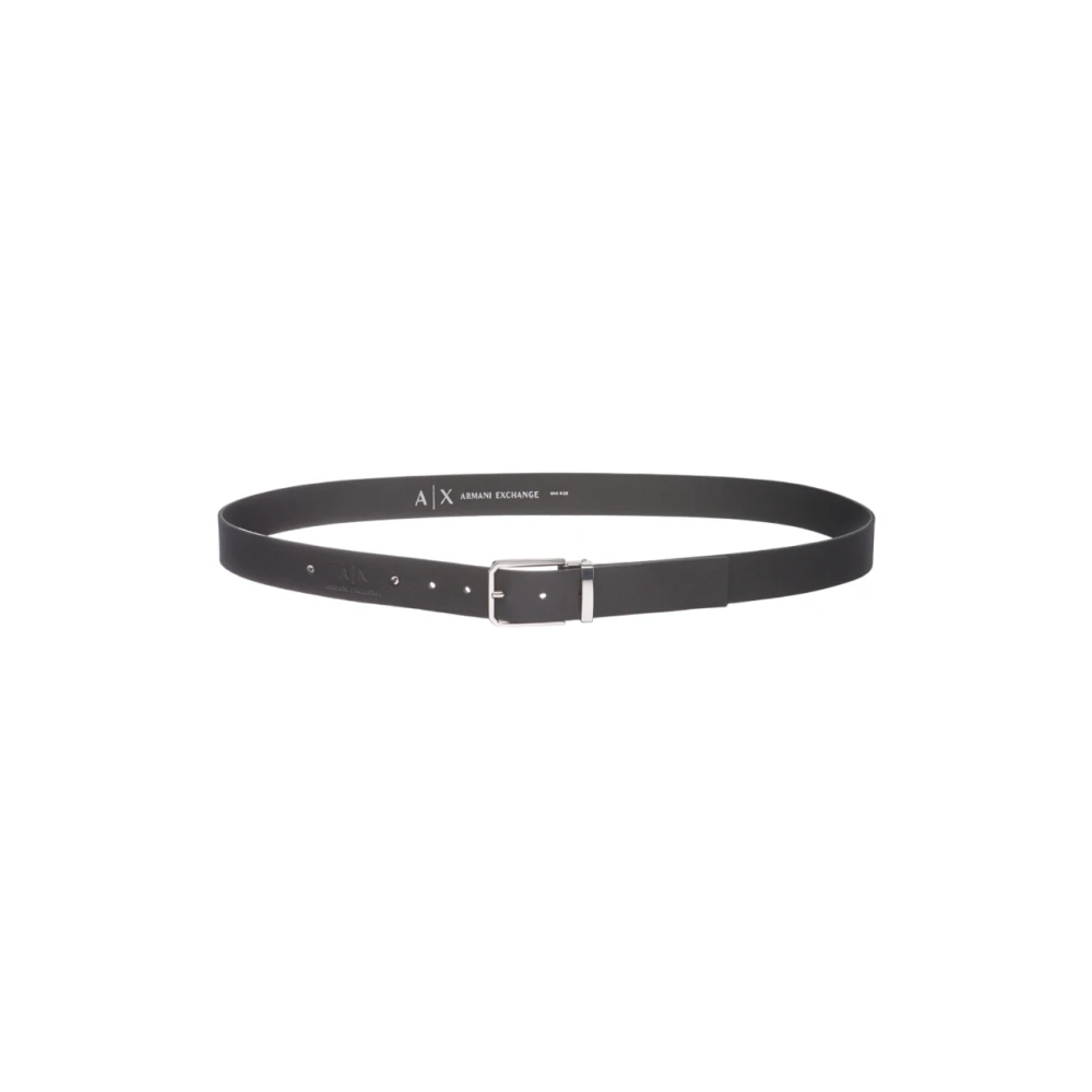 Armani Exchange Zwarte Sportieve Dag Leren Sneakers Black Heren
