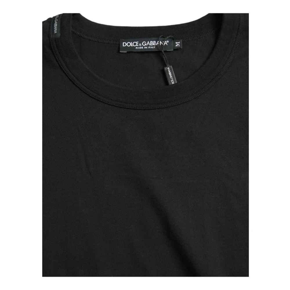 Dolce & Gabbana Geëmbosseerd Logo Crew Neck T-shirt Black Heren