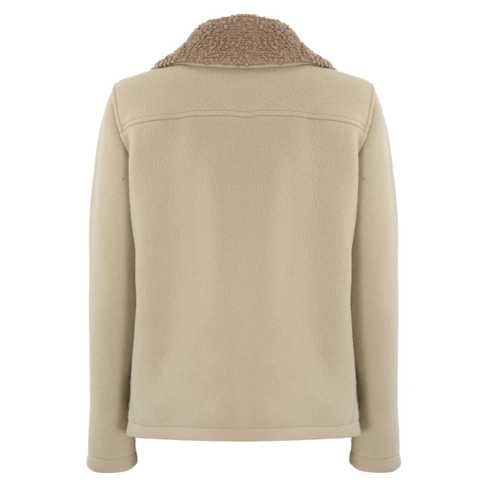 Fay Natuurlijke wol kasjmier jas Beige Dames