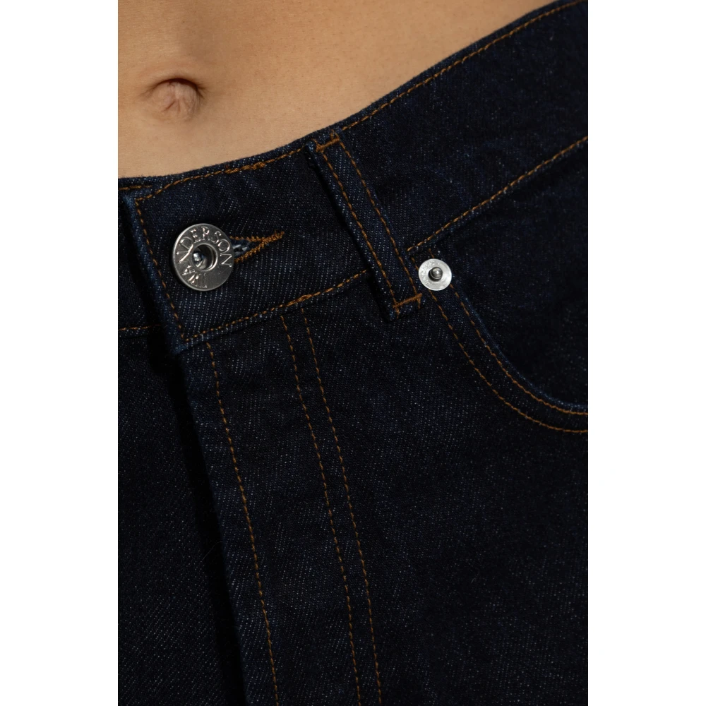 JW Anderson Jeans met logo Blue Dames
