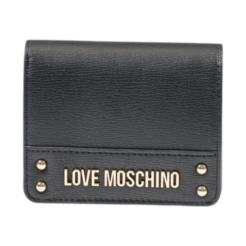 Love Moschino Stijlvolle Portemonnee met Meerdere Compartimenten Black Dames