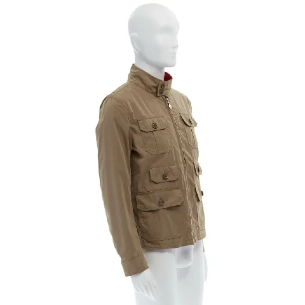 Moncler Pre-owned Cotton outerwear Beige Dames