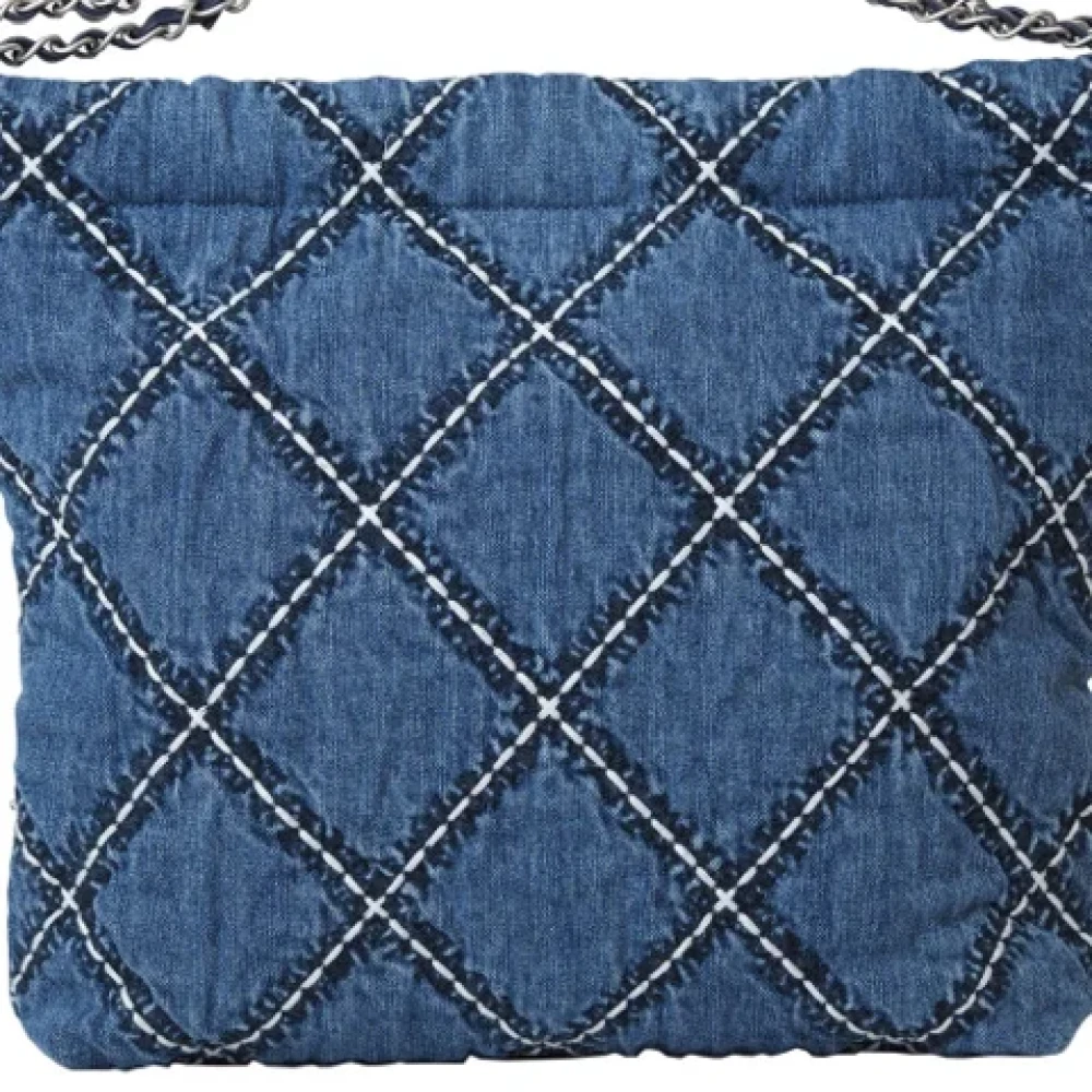 Chanel Vintage Pre-owned Cotton chanel-bags Blue Dames