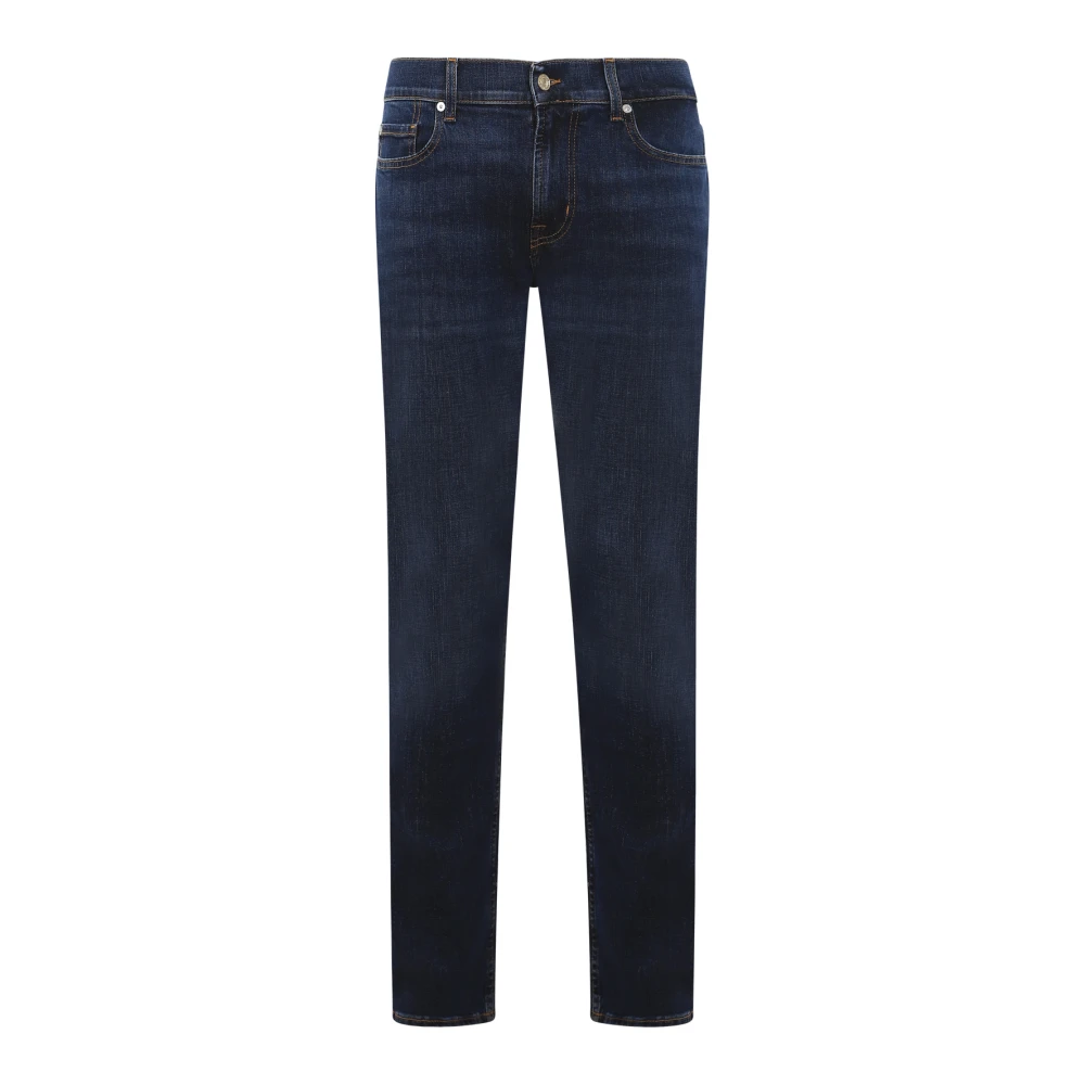 7 For All Mankind Slim Fit Jeans Donkerblauw Blue Heren