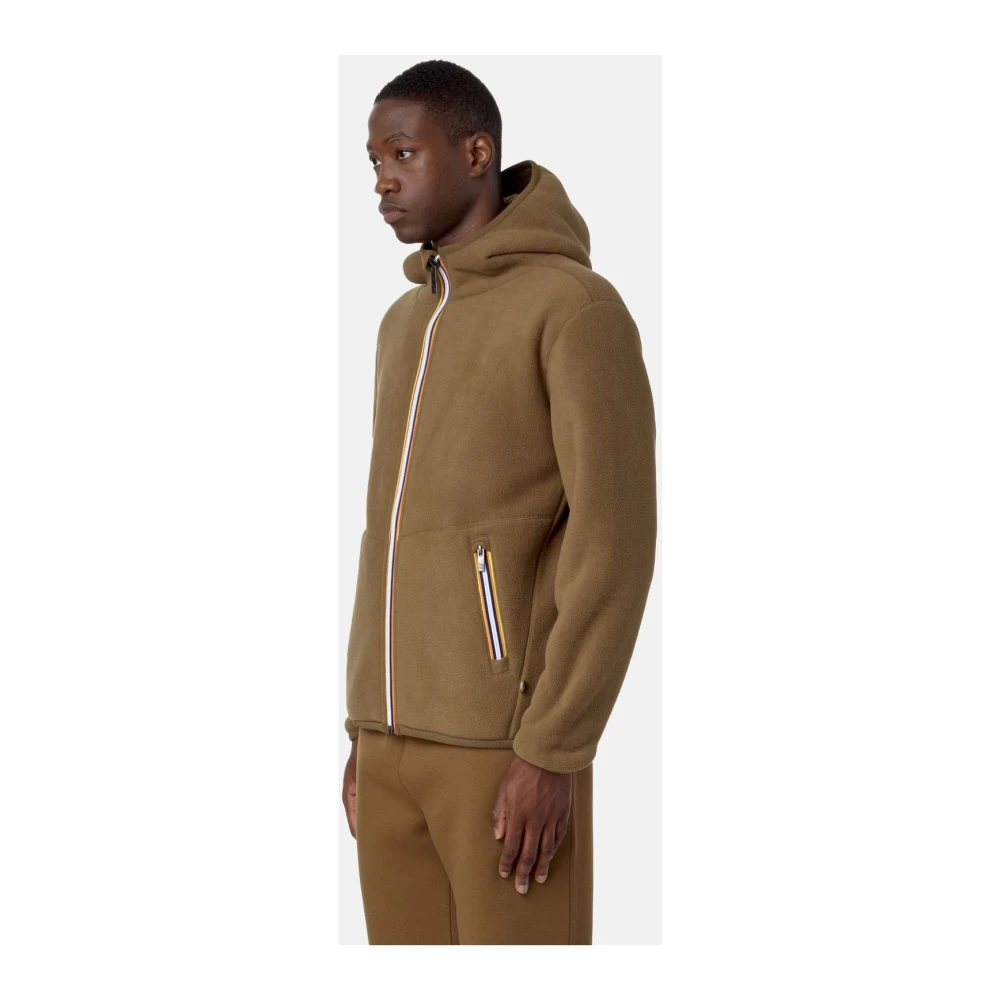 K-way Stijlvolle hoodie voor mannen Brown Heren