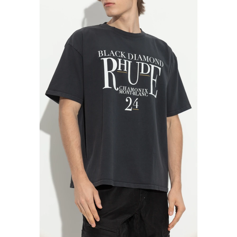 Rhude Katoenen t-shirt Black Heren