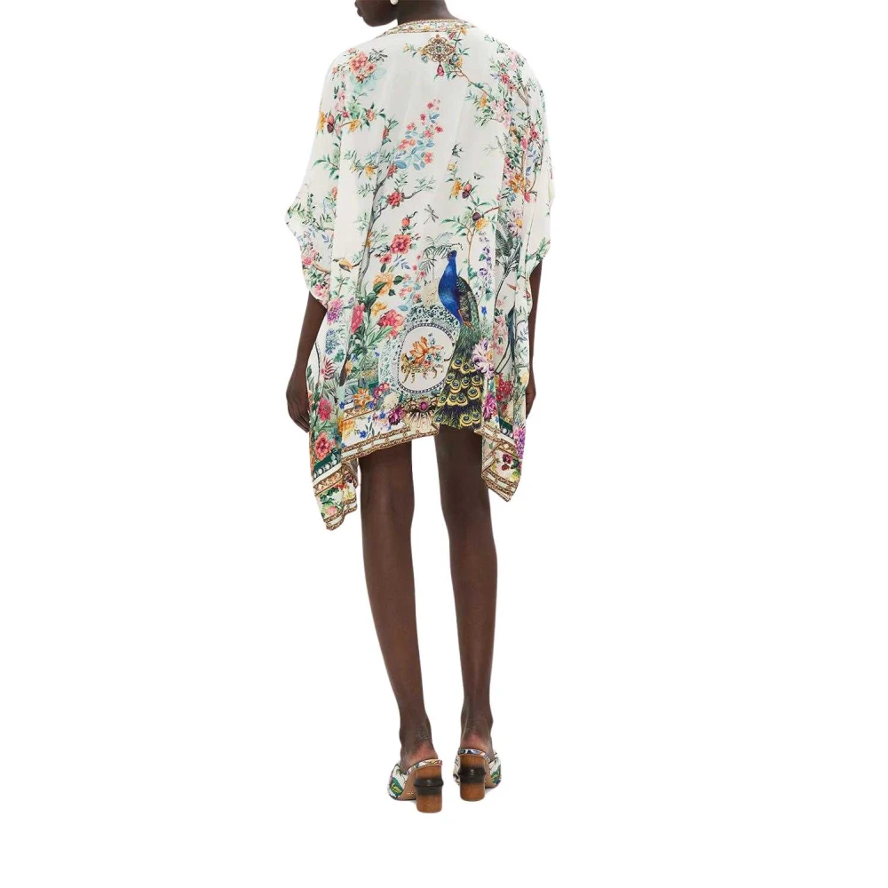 Camilla Korte Lace Up Kaftan Plumes Multicolor Dames