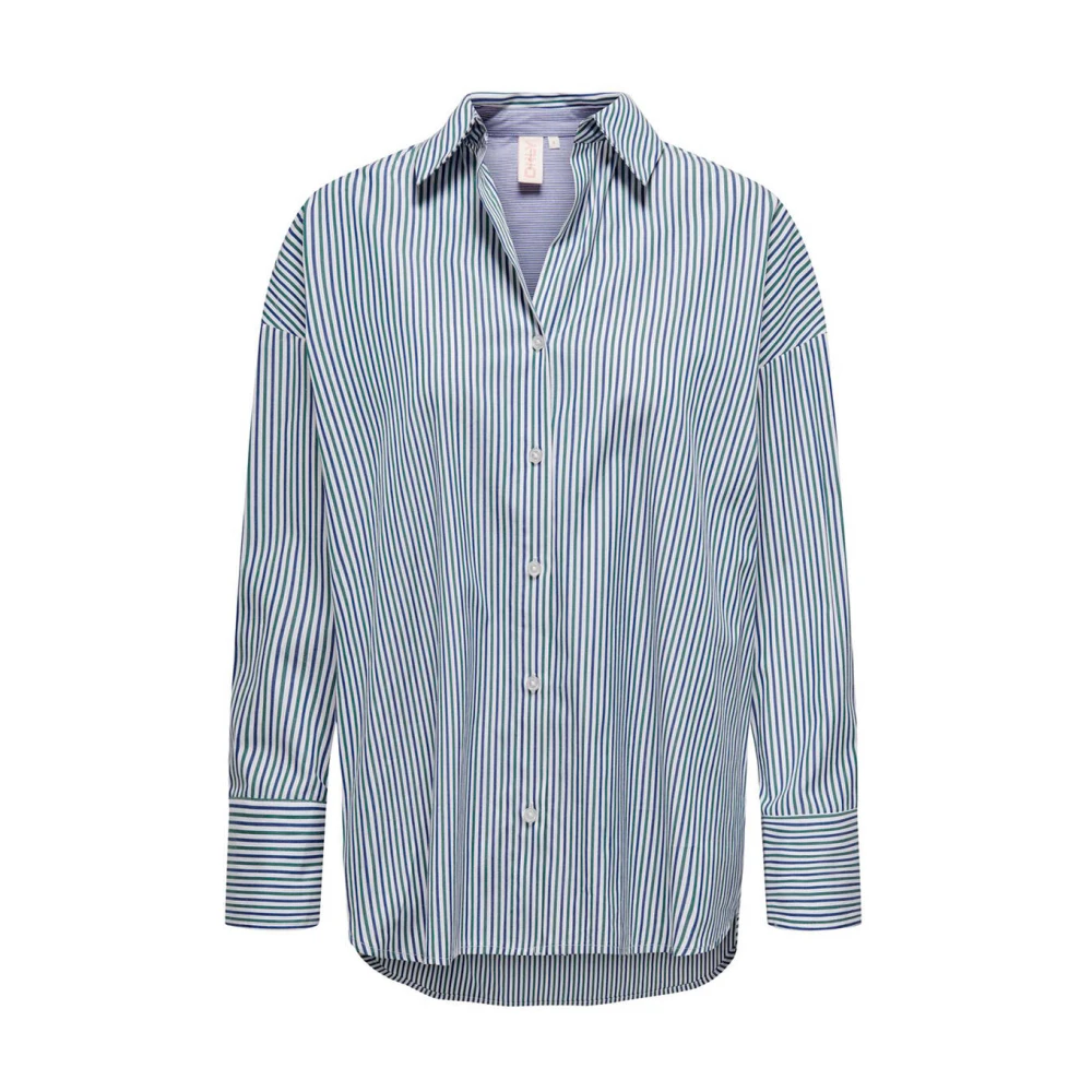 Only Lange mouw shirt Onloregon Tory Blue Dames