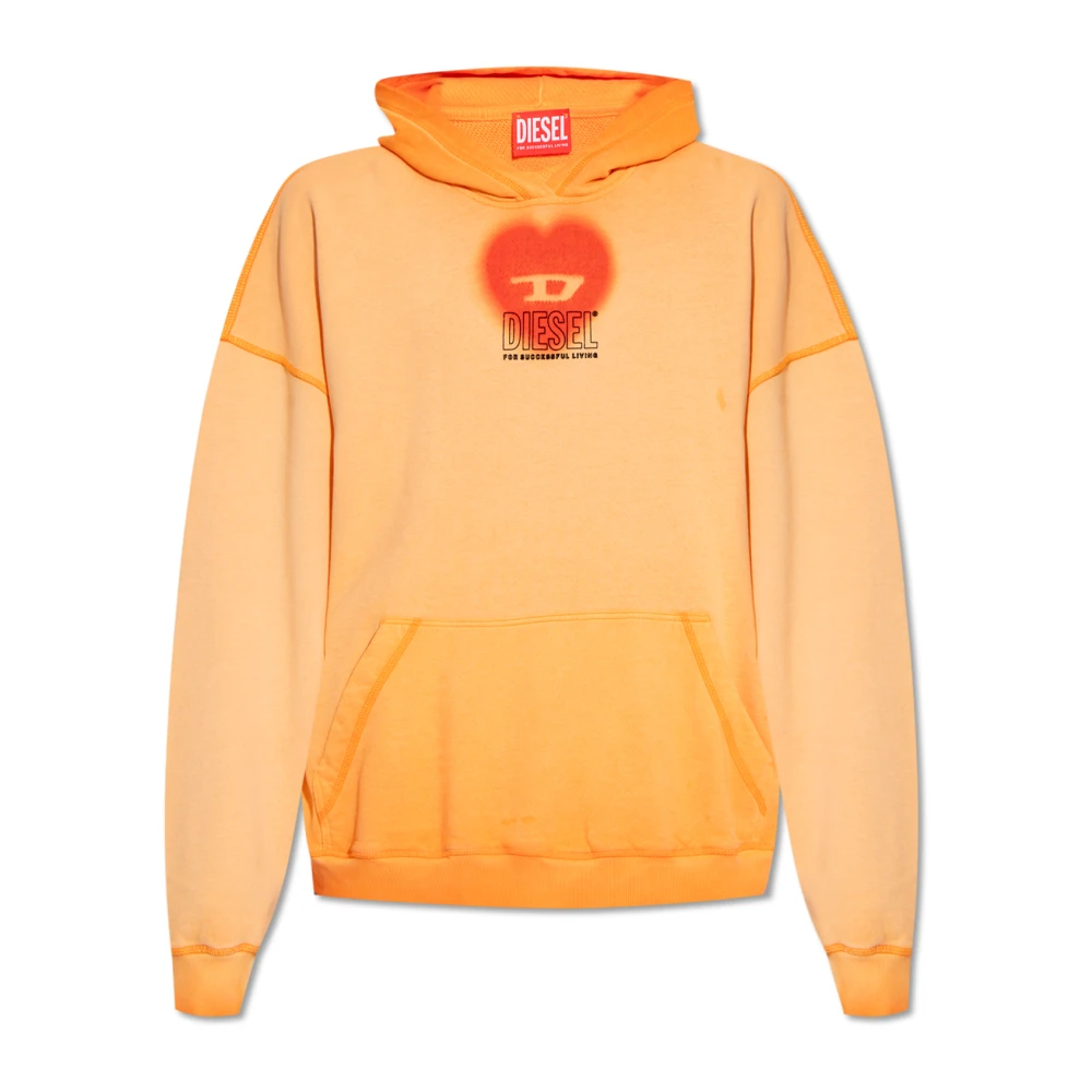 Diesel S-Boxt hoodie Orange Heren