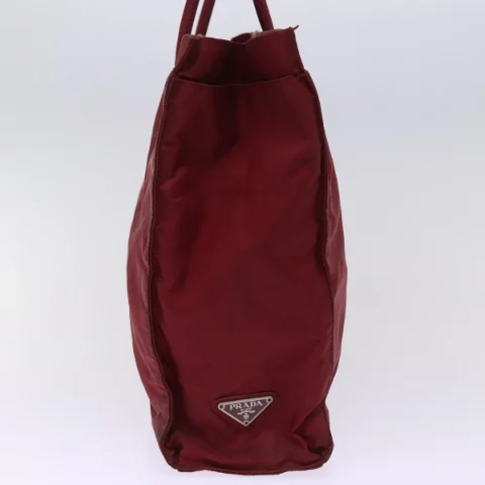 Prada Vintage Pre-owned Nylon handbags Red Dames