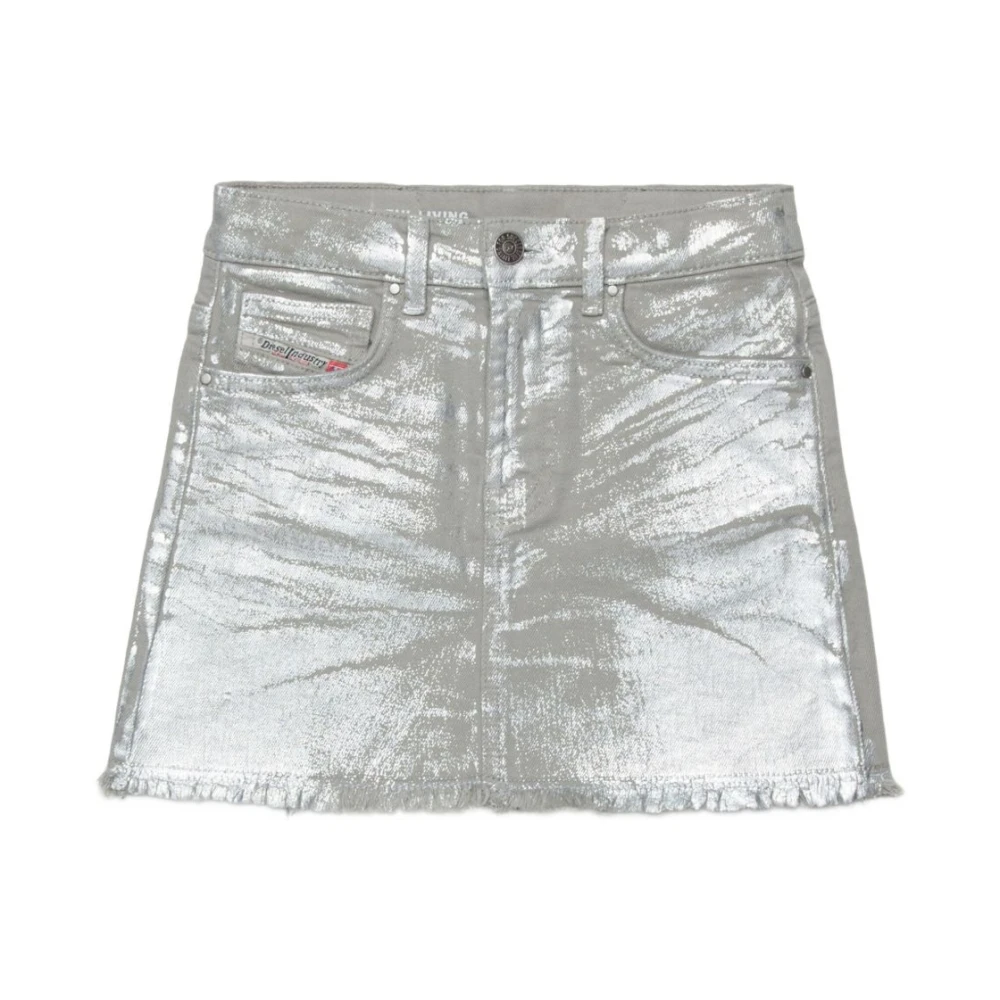 Diesel Unisex Kids Gray Kids Skirts, 16 Y, Jeans