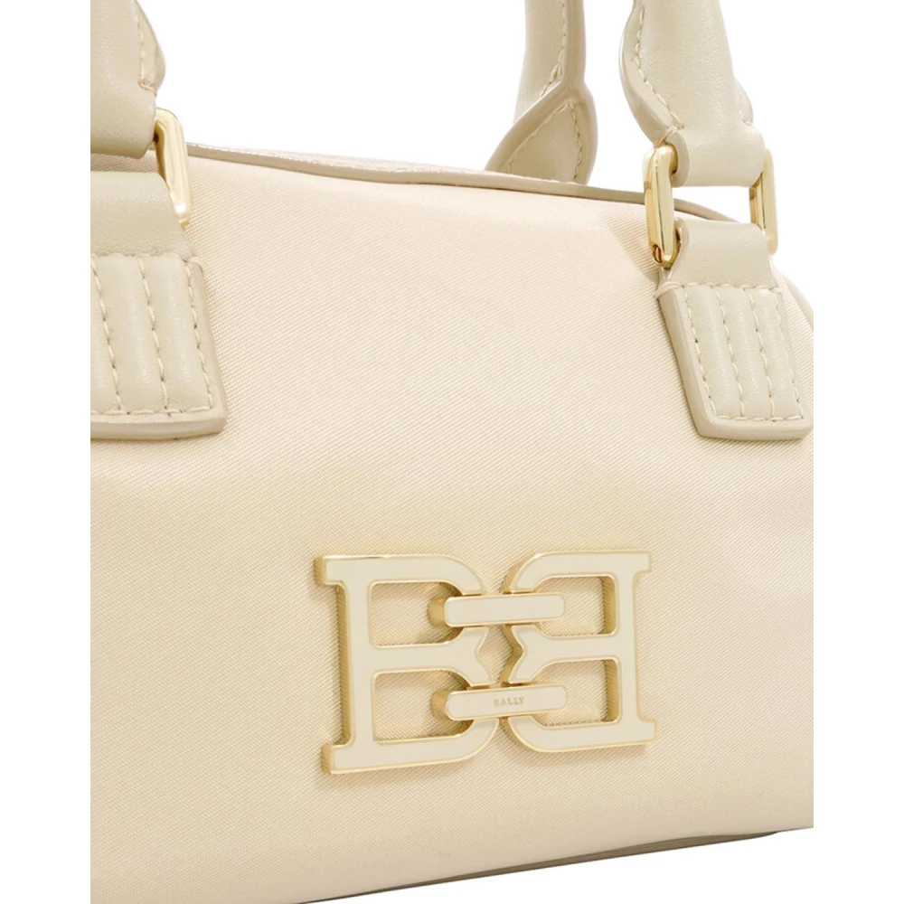 Bally Mini Schoudertas met Logo Beige Dames