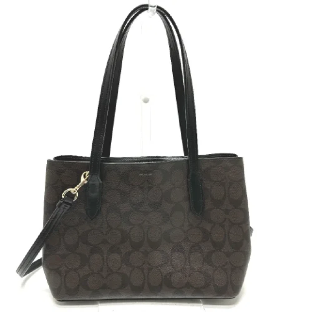 Coach Pre-owned Fabric handbags Brown Dames