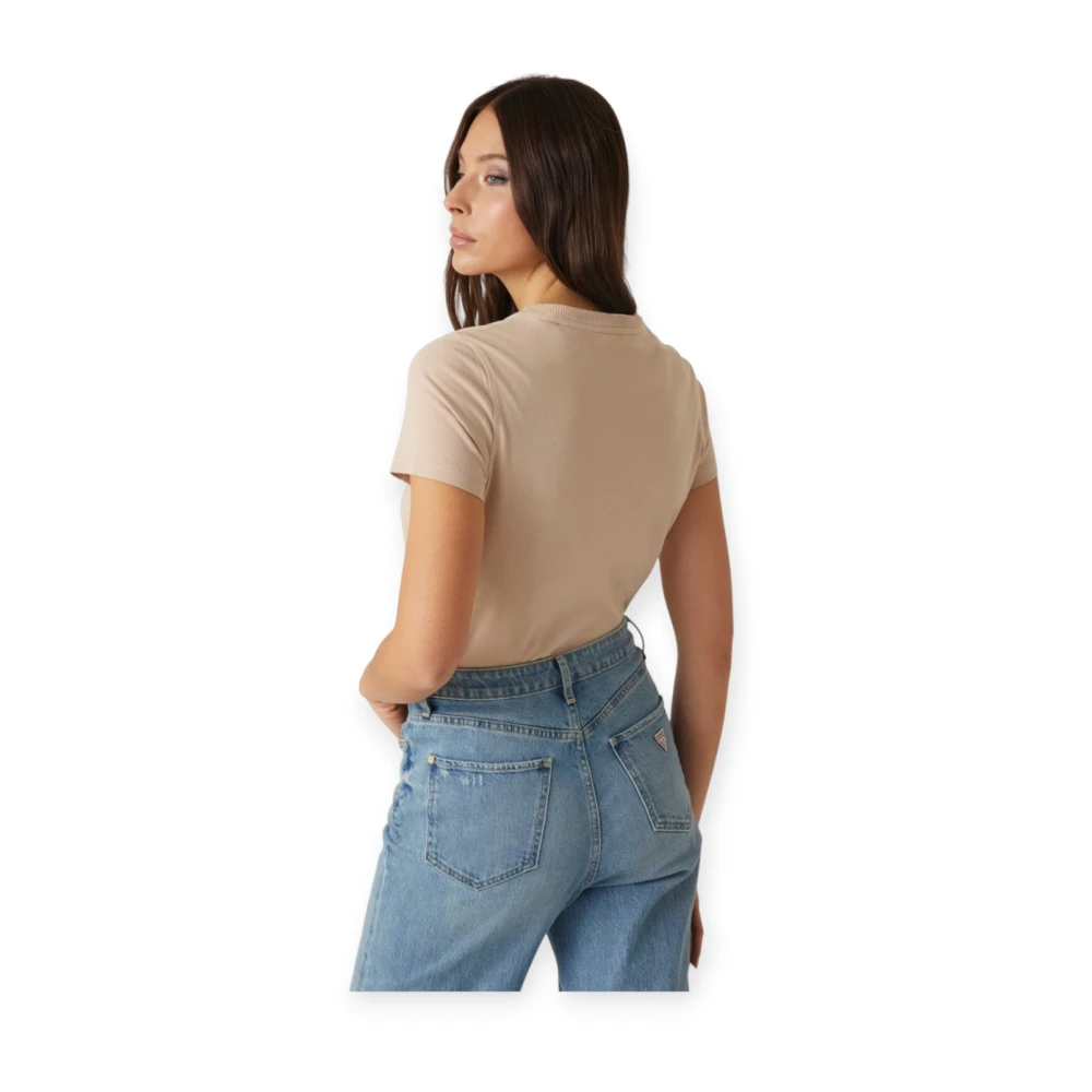 Guess Katoenen T-shirt Beige Dames