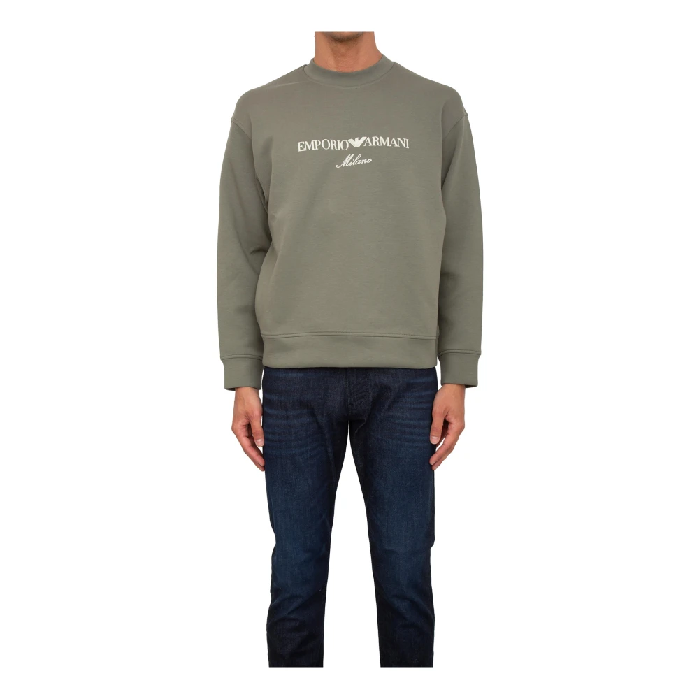 Emporio Armani Men's Green Sweatshirt Casual Style - Sweatshirts - M - Sweatshirts & Hoodies