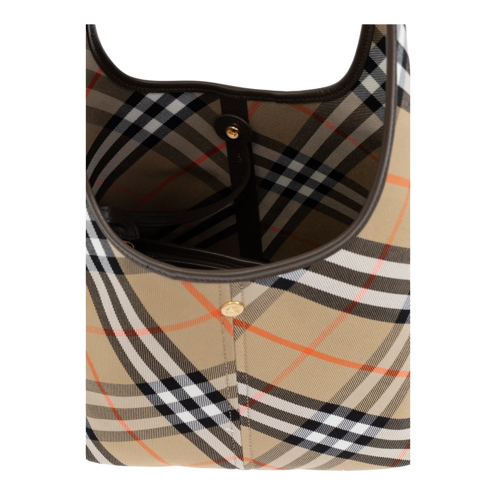 Burberry Ruitpatroon Schoudertas Beige Dames