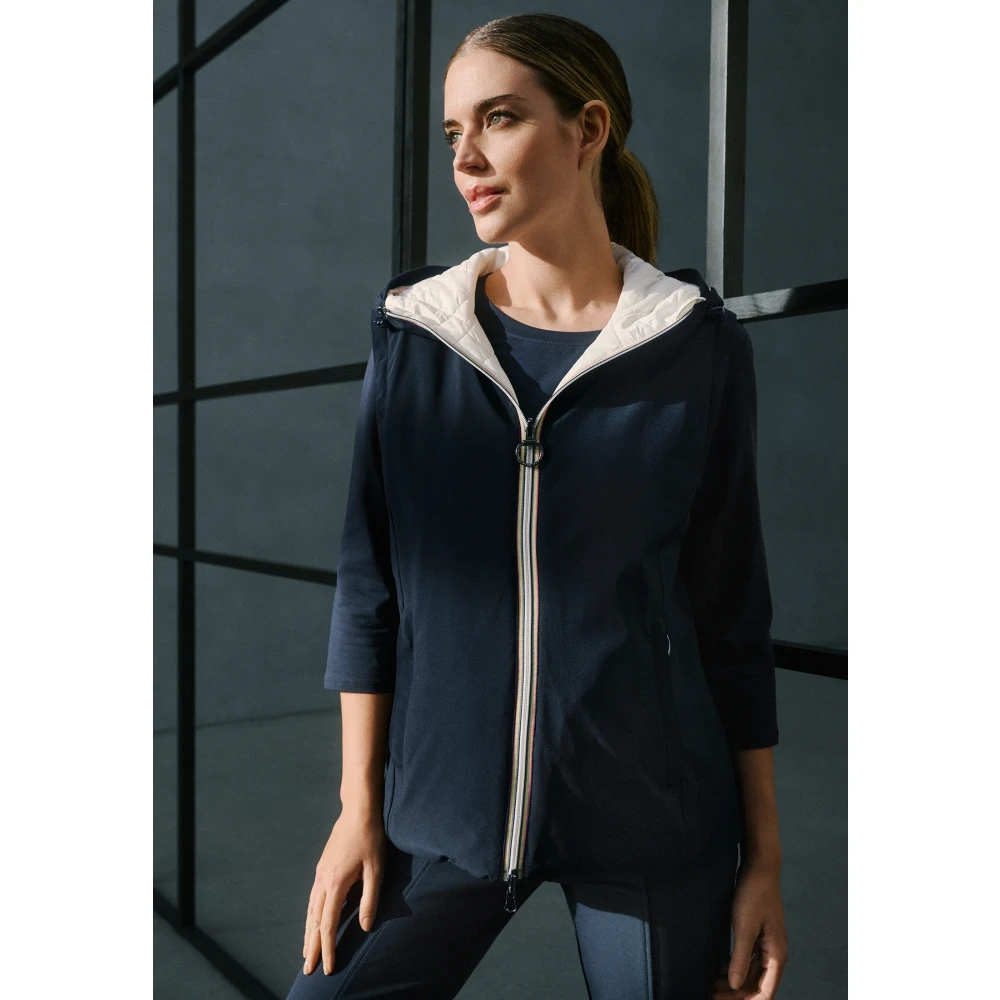 Betty Barclay Omkeerbare Hooded Jacket Waterdicht Blue Dames