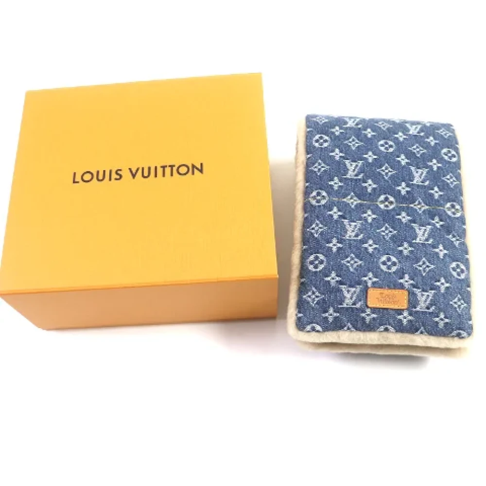 Louis Vuitton Vintage Pre-owned Fabric scarves Blue Heren