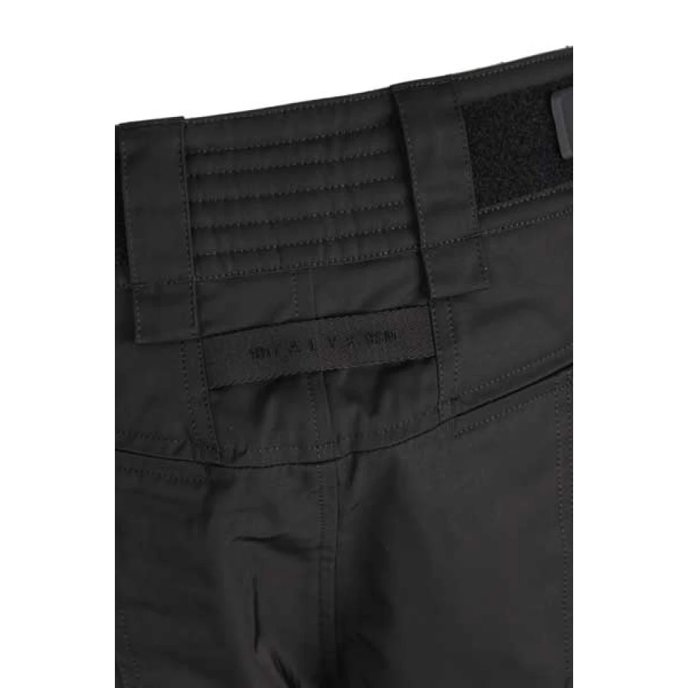 1017 Alyx 9SM Zwarte Nylon Shorts met Velcro Patch Black Heren
