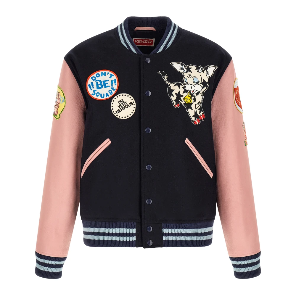 Kenzo Men's Badges Embroidered Varsity Jacket