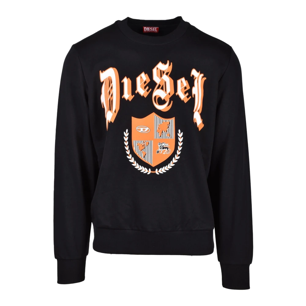 Diesel Katoenmix Sweater Black Heren