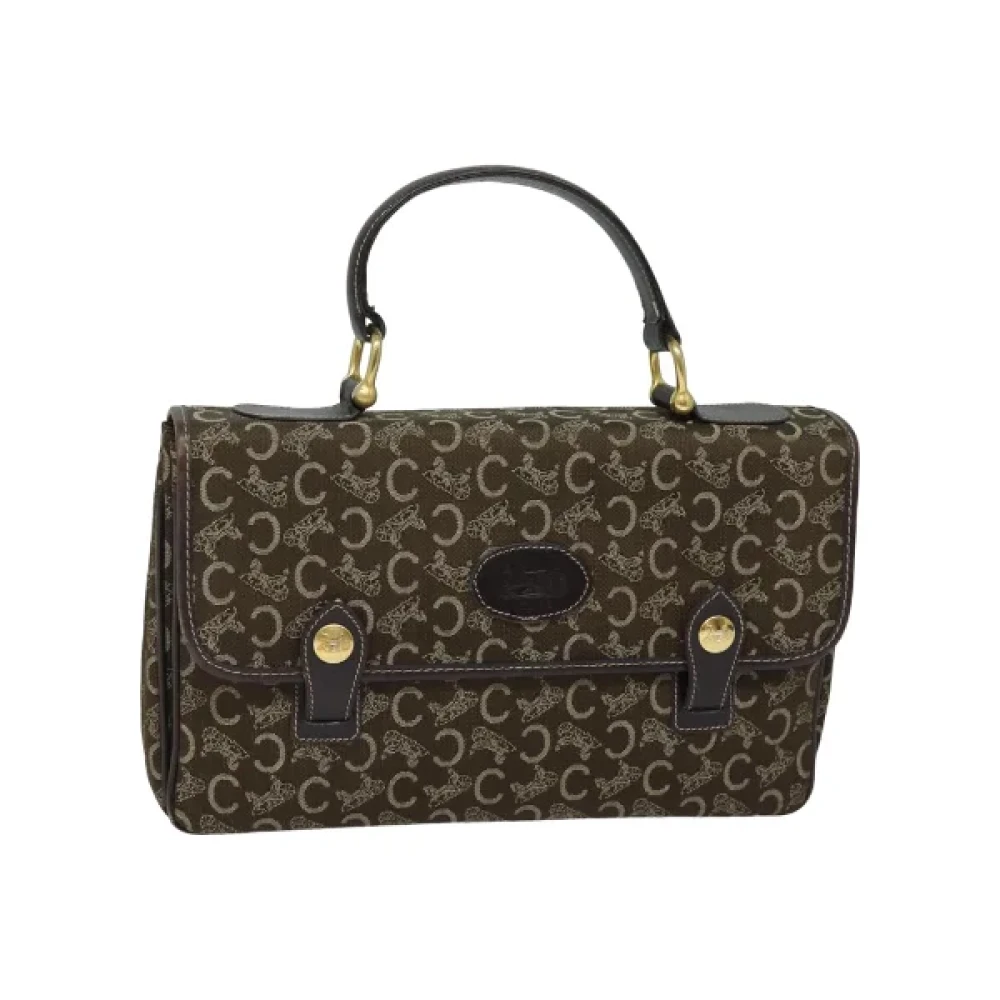 Celine Vintage Pre-owned Canvas handbags Brown Dames