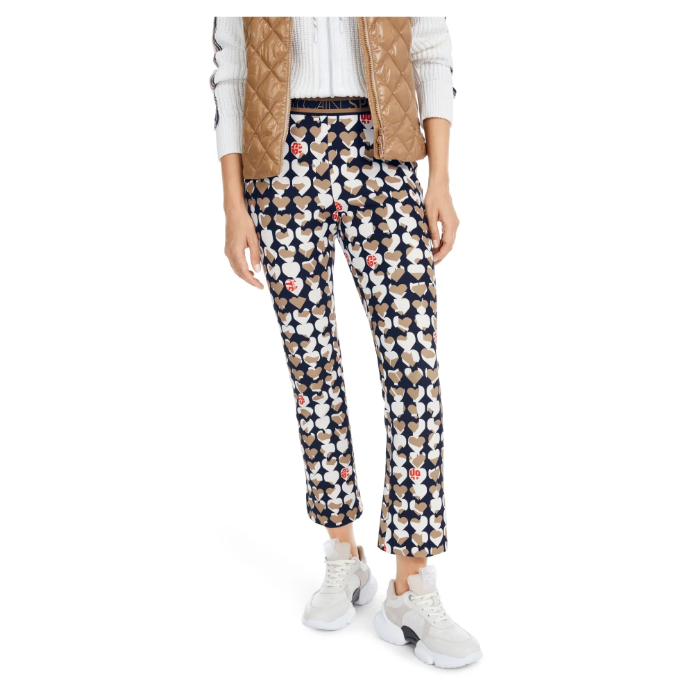 Marc Cain Frederica Easykick Broek Heartbreaker Print Multicolor Dames