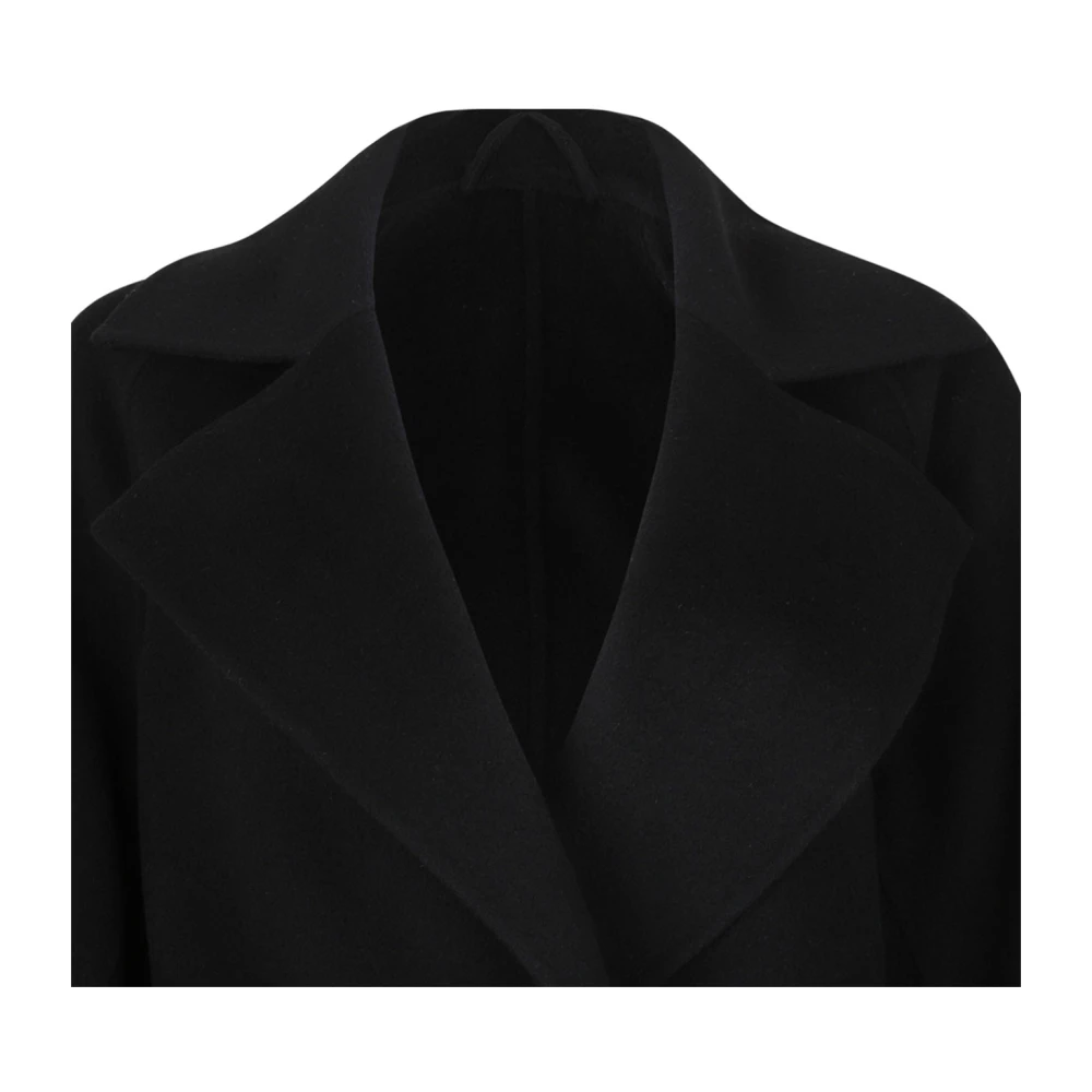 Marella Zwarte Arley Lange Jas Black Dames