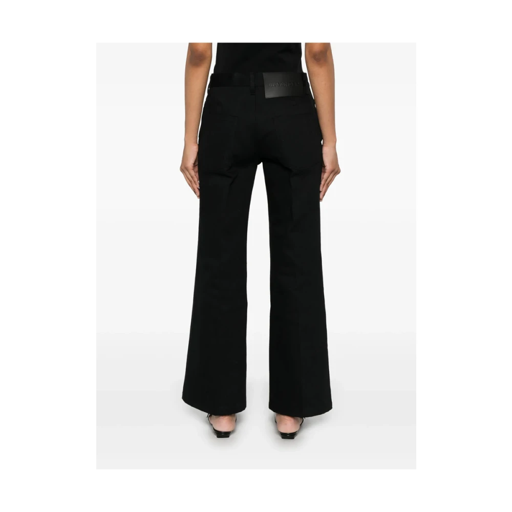 Jil Sander Zwarte Klassieke Jeans met Verborgen Rits Black Dames