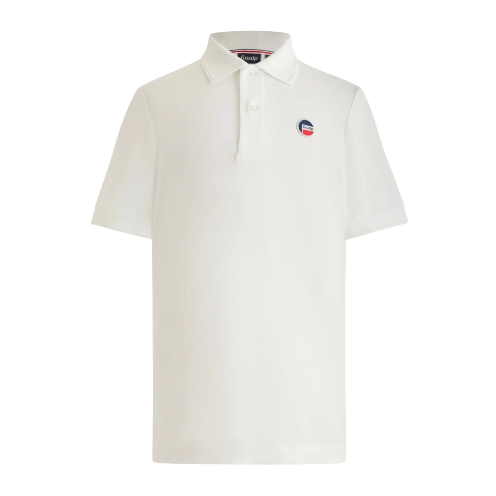 Fusalp Men's White Elbin Short-Sleeve Polo Shirt