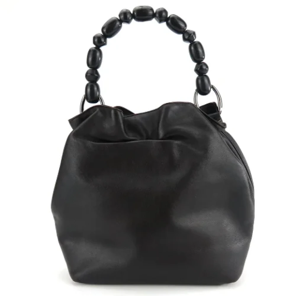 Dior Vintage Pre-owned Leather dior-bags Black Dames