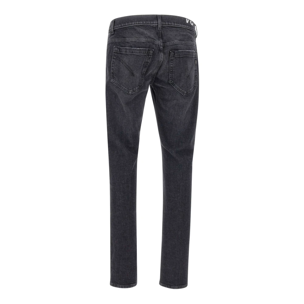 Dondup Zwarte Katoenen Jeans Straight Leg Black Heren