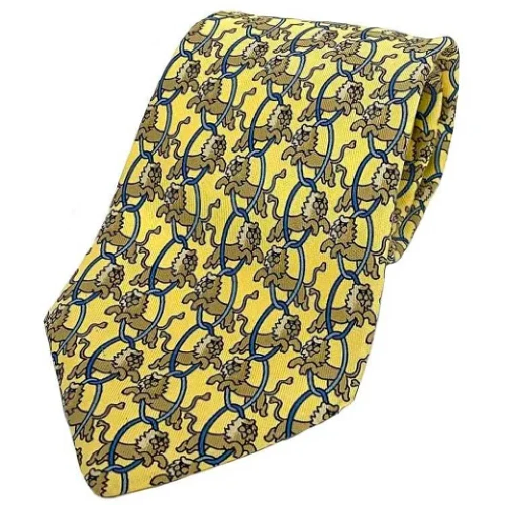 Hermès Vintage Pre-owned Silk home-office Yellow Heren