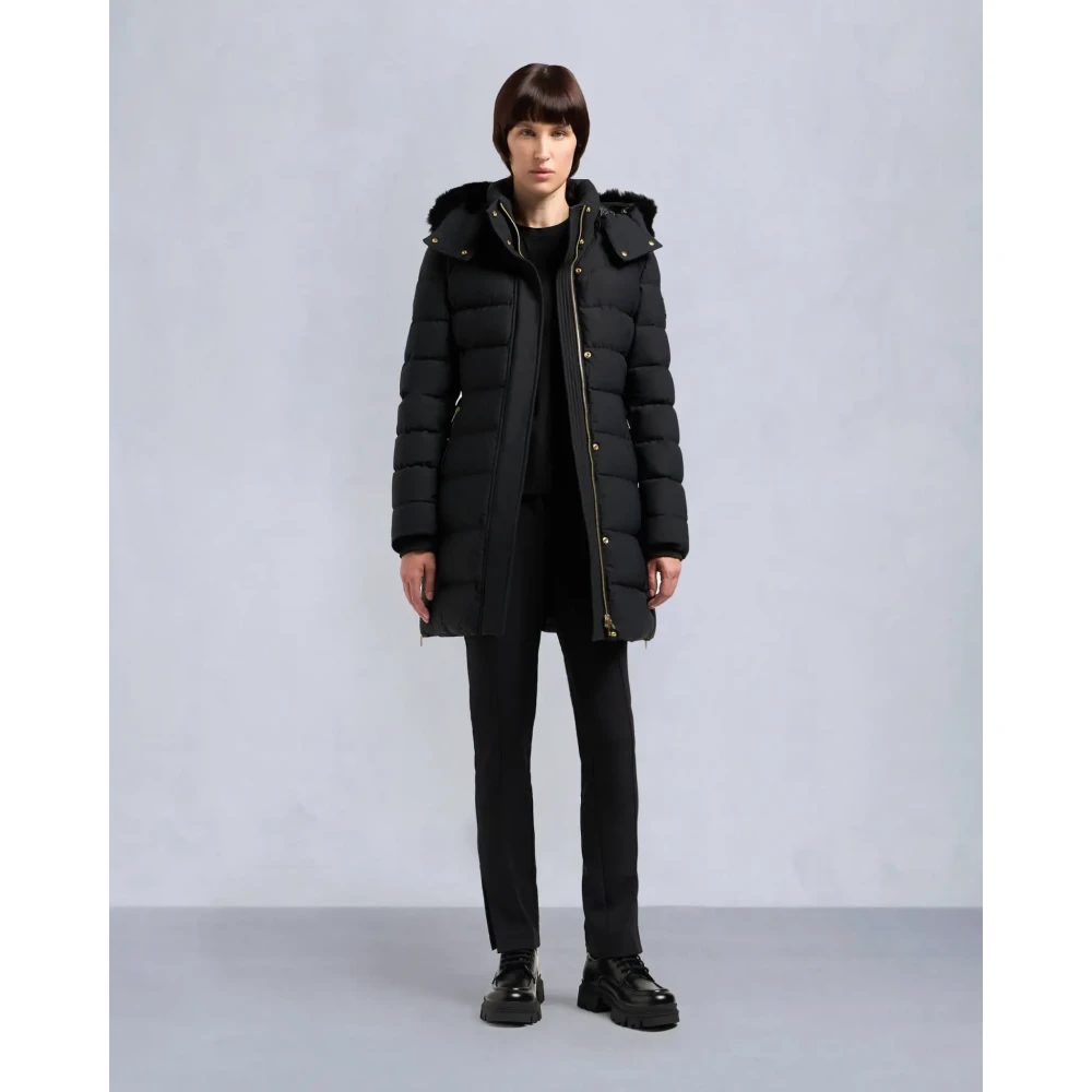 Moose Knuckles Shearling Parka Black Dames