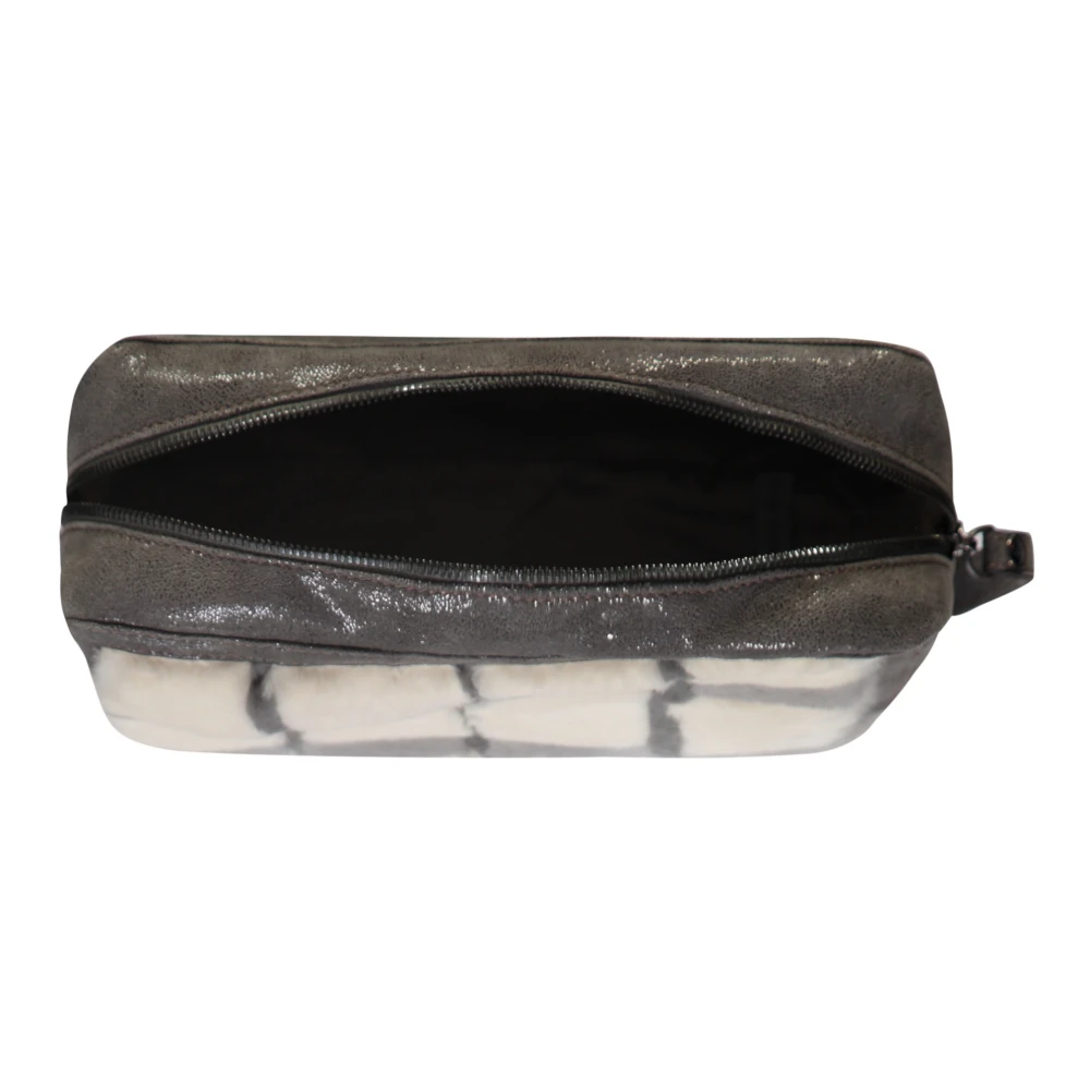 Lorena Antoniazzi Vossenbont Leren Crossbody Tas Gray Dames