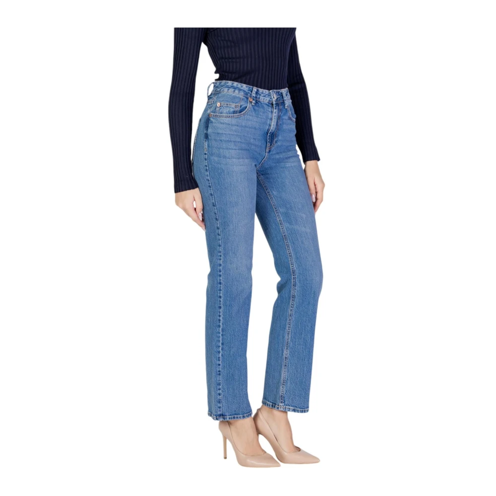 Vero Moda Lichtgewassen Straight Jeans met hoge taille Blue Dames