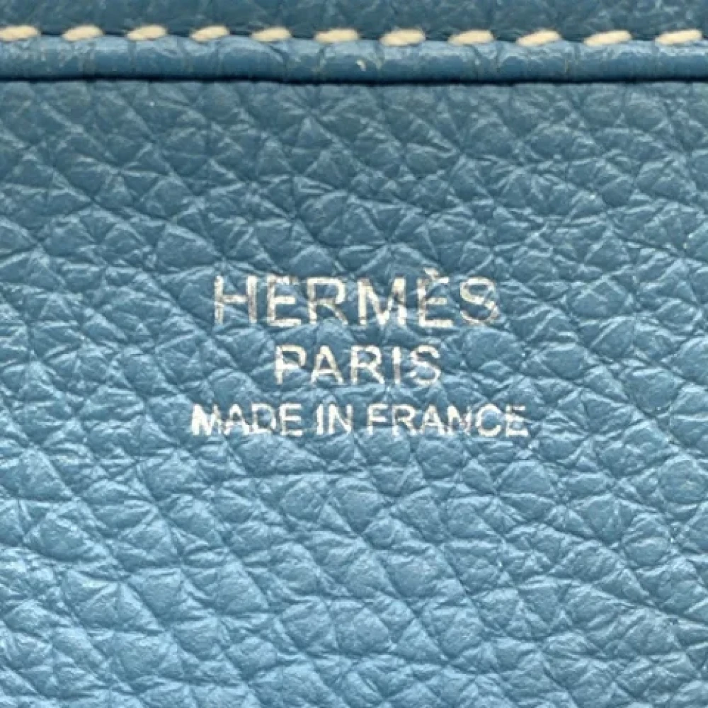 Hermès Vintage Pre-owned Leather shoulder-bags Blue Dames
