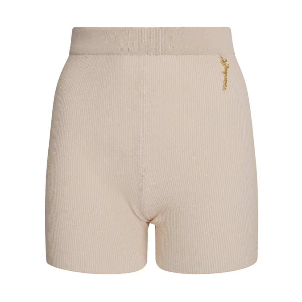 Jacquemus Gemengde Stof Pralù Shorts Beige Dames