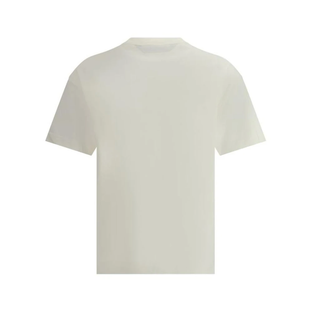 Palm Angels Beer Grafische Print Crew Neck T-shirt Beige Heren